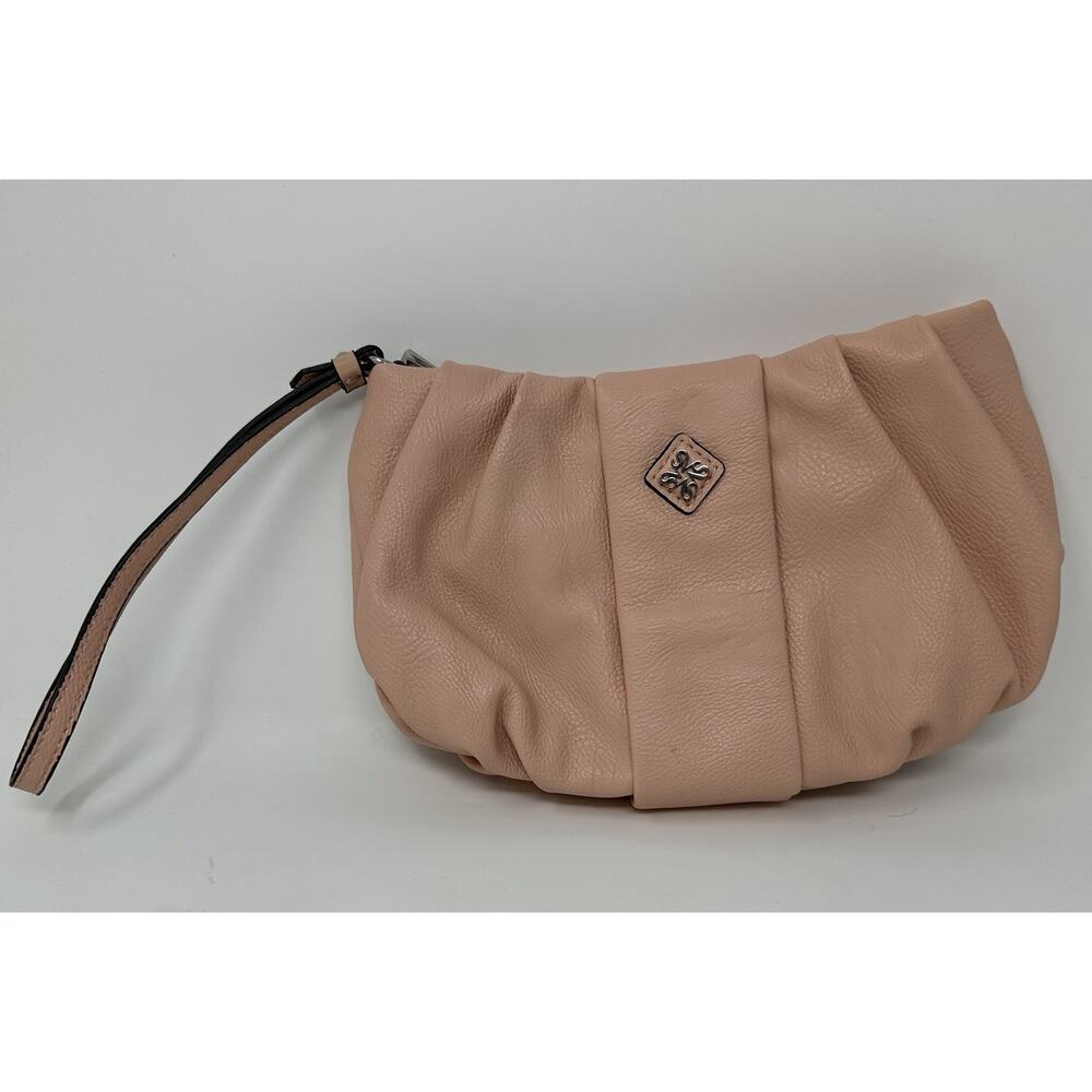 Simply Vera Vera Wang Clutch Wristlet Pink Gray Makeup Bag Card Holder Purse Bag